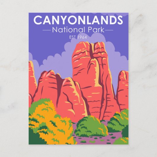 キャニョンランズナショナルパークユタヴィンテージはがき ポストカード (正面)