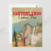 キャニョンランズヴィンテージ旅行ポスター ポストカード (正面/裏面)
