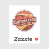 キャニョンランズ国立公園のドラマチックな砂漠 シール (シート)