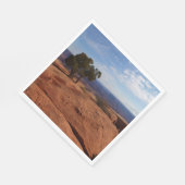 キャニョンランズ国立公園の赤い岩の木 スタンダードランチョンナプキン (角)