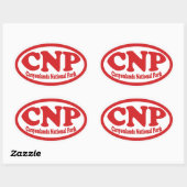 キャニョンランズ国立公園赤い楕円形シール 楕円形シール (シート)