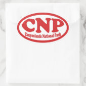 キャニョンランズ国立公園赤い楕円形シール 楕円形シール (バッグ)