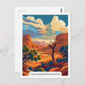 キャニョンランズ国立公園、ユタトラベルヴィンテージ ポストカード (正面/裏面)