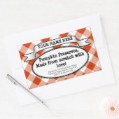 キャニングパーソナライズされたジャールラベル、オレンジジンガム 長方形シール (封筒)