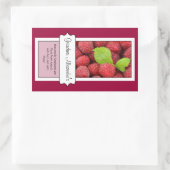 キャニングパーソナライズされたジャールラベル、カスタムラズベリー 長方形シール (バッグ)