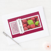 キャニングパーソナライズされたジャールラベル、カスタムラズベリー 長方形シール (封筒)