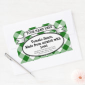 キャニングパーソナライズされたジャールラベル、グリーンジンジャムジャム 長方形シール (封筒)