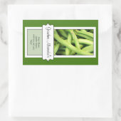 キャニングパーソナライズされたJARラベル、カスタムGreen Beans 長方形シール (バッグ)