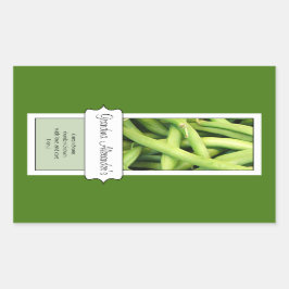 キャニングパーソナライズされたJARラベル、カスタムGreen Beans 長方形シール