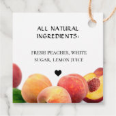 キャニングホームメイドピーチジャム&成分ジャーラベル フェイバータグ (裏面)