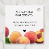 キャニングホームメイドピーチジャム&成分ジャーラベル フェイバータグ (裏面)