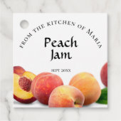 キャニングホームメイドピーチジャム&成分ジャーラベル フェイバータグ (正面)