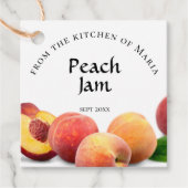 キャニングホームメイドピーチジャム&成分ジャーラベル フェイバータグ (正面)