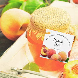キャニングホームメイドピーチジャム&成分ジャーラベル フェイバータグ