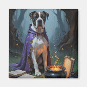 キャネコルソ犬のウィズミカルハロウィンペイントアート マグネット (正面)