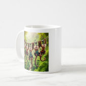 キャノピーツアーでカプチン猿 コーヒーマグカップ (正面左)