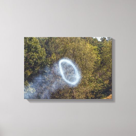 キャノンスモークリングや輪 キャンバスプリント (正面)
