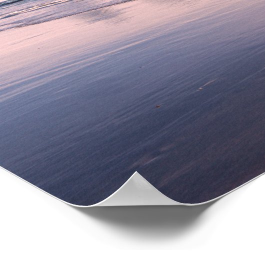 キャノンビーチとハイスタックロックサンセット写真 ポスター (角)