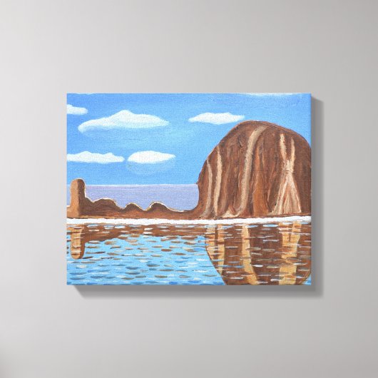 キャノンビーチオレゴン帆布 キャンバスプリント (正面)