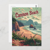 キャノンビーチヴィンテージ ポストカード (正面/裏面)