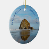 キャノンビーチ日付クリスマス セラミックオーナメント (右)