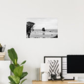 キャノンビーチ、オレゴンの針のあるシーン ポスター (ホームオフィス)