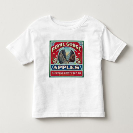 キャノン都市、コロラド州-王室のな峡谷Appleのラベル トドラーTシャツ (正面)