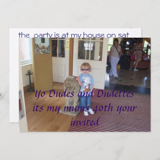 キャノン1 048ヨ·ダデスとデュデッテスは私の歯車を…… 招待状 (正面/裏面)