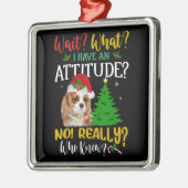 キャバおもしろいリアキングチャールズスパニエル犬ドッグ メタルオーナメント (左)