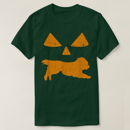 キャバおもしろいリアキングチャールズスパニエル犬ハロウィンポンプ Tシャツ (デザイン正面)