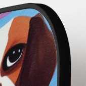 キャバおもしろいリアキングチャールズスパニエル犬子犬 ピックルボールラケット (左詳細)