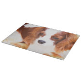 キャバかわいらしリアキングチャールズスパニエル犬 カッティングボード (角)