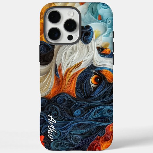 キャバカラフルリアキングチャールズポートレート Case-Mate iPhoneケース (裏面)