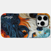 キャバカラフルリアキングチャールズポートレート Case-Mate iPhoneケース (裏面 (横))