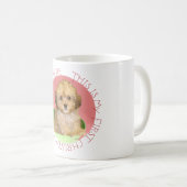 キャバションの子犬の最初のクリスマス コーヒーマグカップ (正面右)