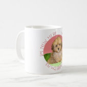 キャバションの子犬の最初のクリスマス コーヒーマグカップ (正面左)