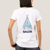キャバナ セイル ガールズの航海用ボートTシャツ Tシャツ (裏面)