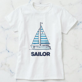 キャバナ セイル ガールズの航海用ボートTシャツ Tシャツ