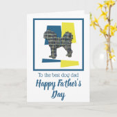 キャバプー 犬 シルエット トリカラー 父の日 カード (黄色い花)