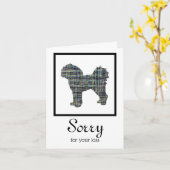 キャバポドッグペット同情カード カード (黄色い花)