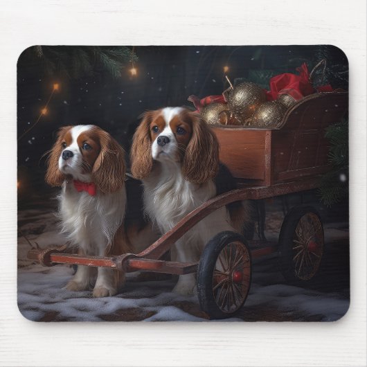 キャバリアキングスノースリージークリスマス装飾 マウスパッド (正面)