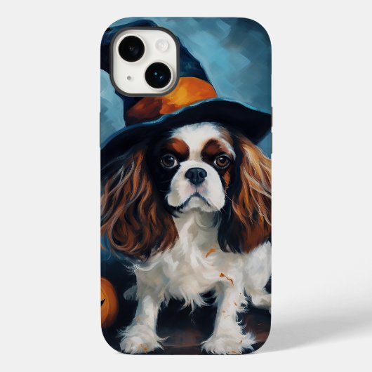 キャバリアキングパンプキンのハロウィーンのお化け Case-Mate iPhoneケース (裏面)