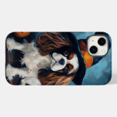 キャバリアキングパンプキンのハロウィーンのお化け Case-Mate iPhoneケース (裏面 (横))
