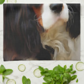 キャバリア・キング・チャールズ・スパニエルの肖像 キッチンタオル (折り畳み)