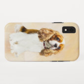 キャバリア・キング・チャールズ・スパニエル オリジナル絵画 Case-Mate iPhoneケース (裏面(横))