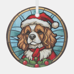 キャバリア・キング・チャールズ・スパニエル ガラス クリスマス ガラスオーナメント