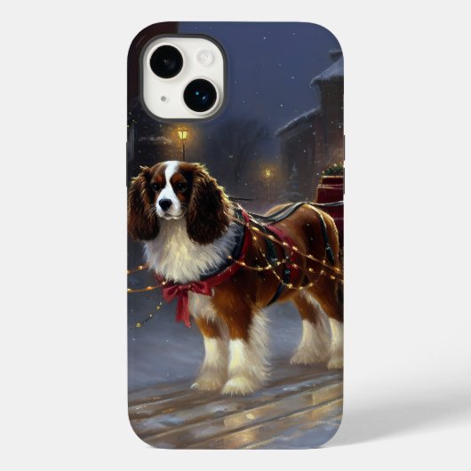 キャバリア・キング・チャールズ・スパニエル クリスマス Case-Mate iPhoneケース (裏面)