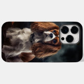 キャバリア・キング・チャールズ・スパニエル ハロウィン おばけ Case-Mate iPhoneケース (裏面 (横))