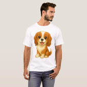 キャバリア・キング・チャールズ・スパニエル: 御執心の王様 Tシャツ (正面フル)