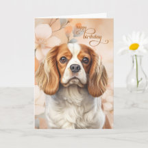 キャバリア・キング・チャールズ・スパニエル 犬の花の誕生日